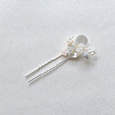 Jang Geum Small Hairpin - Silver, Pink