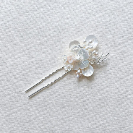 Jang Geum Medium Hairpin - Silver, Pink