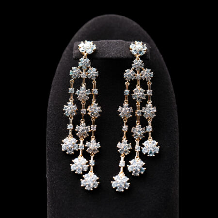 Eden Flower Earrings - 18k Yellow Gold, Blue