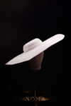 White Velvet Wide Hat - White